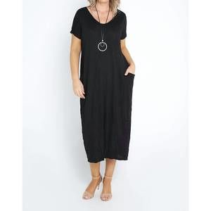 NEW GOLDEN josie dress in black